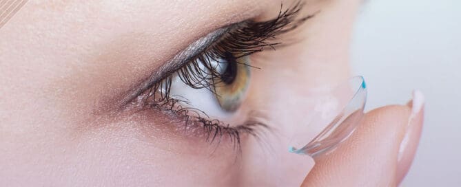 Contact Lens Insertion. Maple Grove Eye Doctors